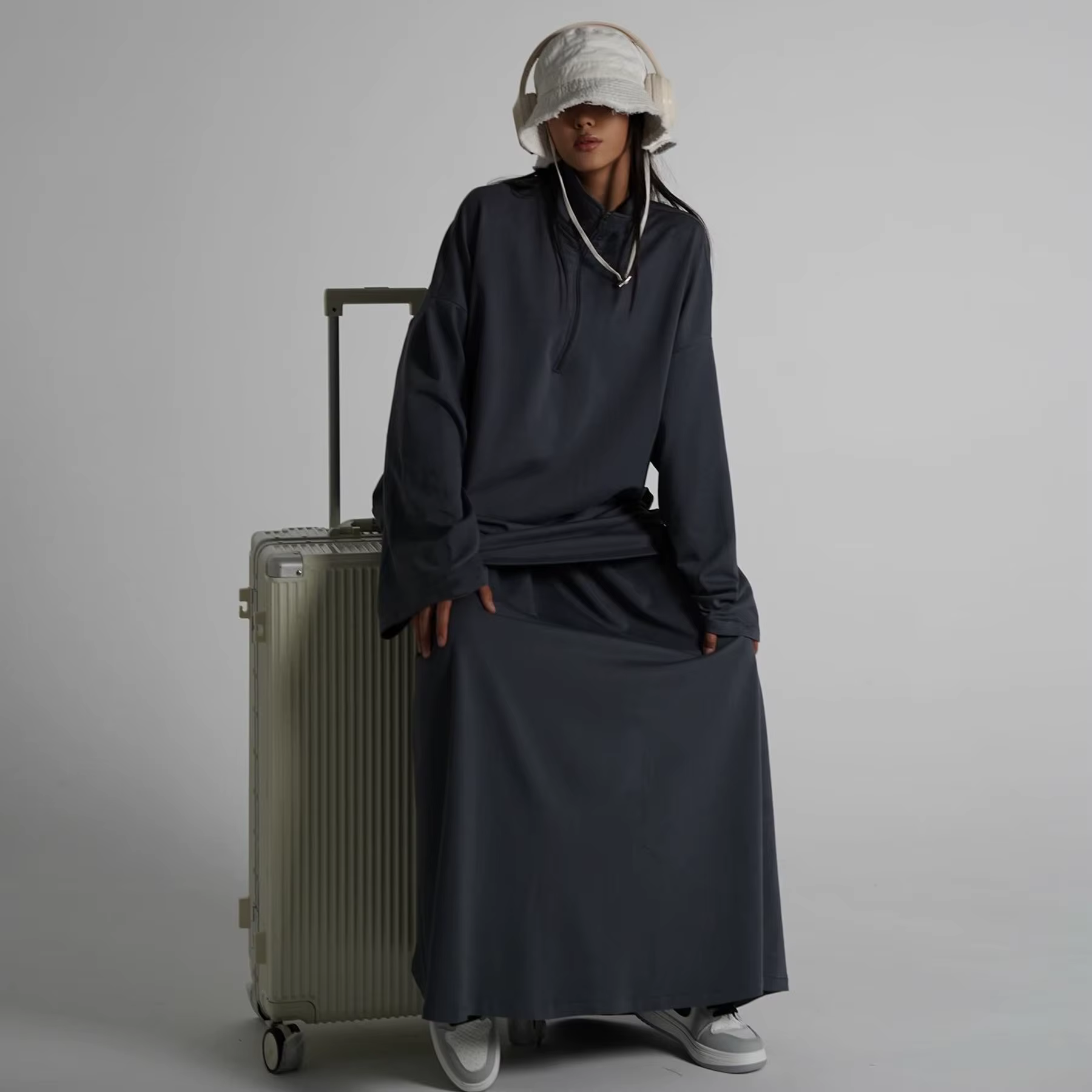 Abaya Automne Hiver Ensemble 2 Pièces