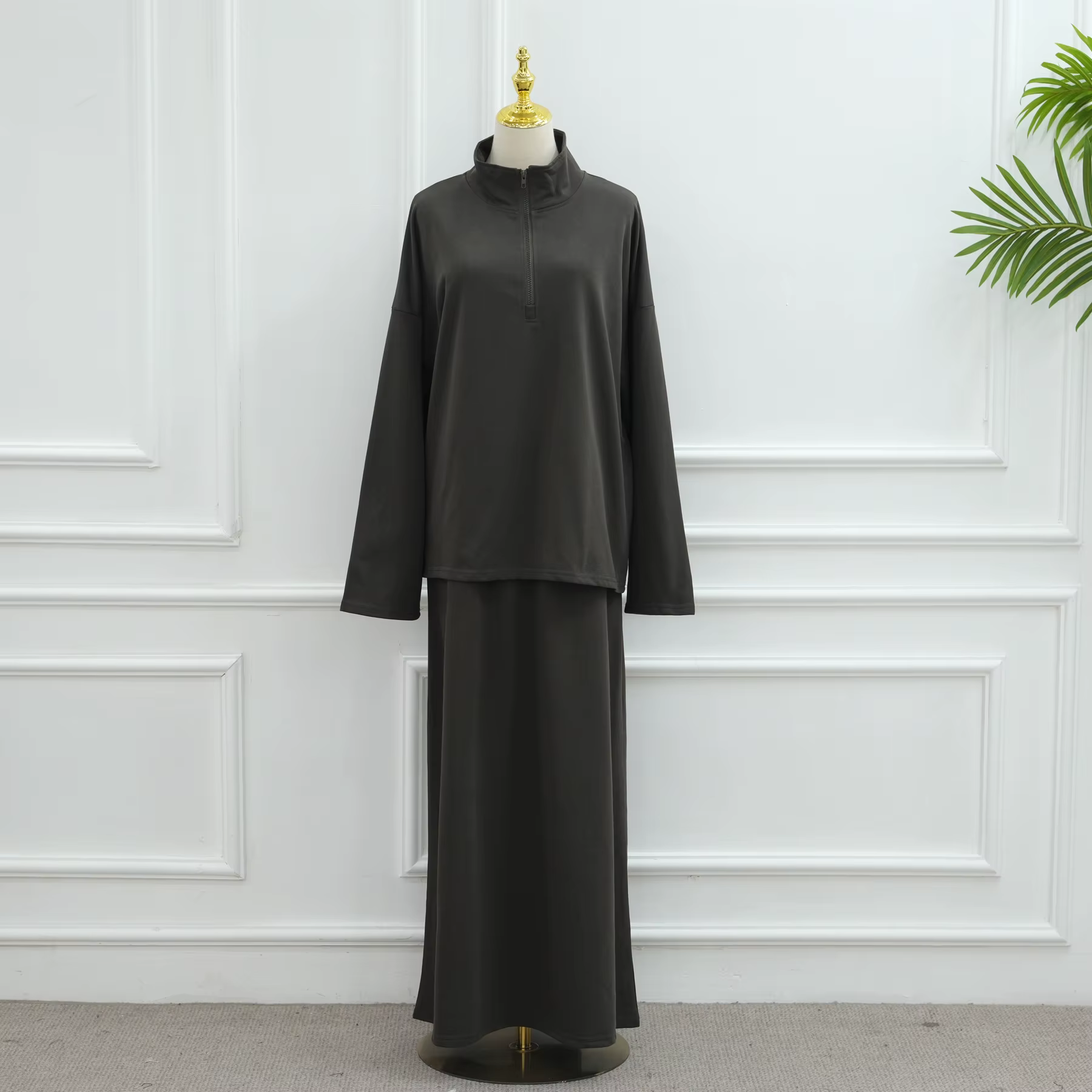 Abaya Automne Hiver Ensemble 2 Pièces
