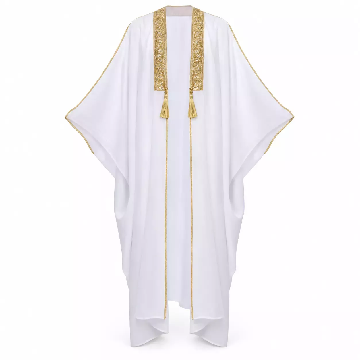 Abaya Homme  style kimono brodée