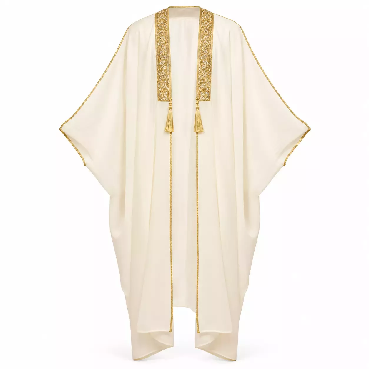 Abaya Homme  style kimono brodée
