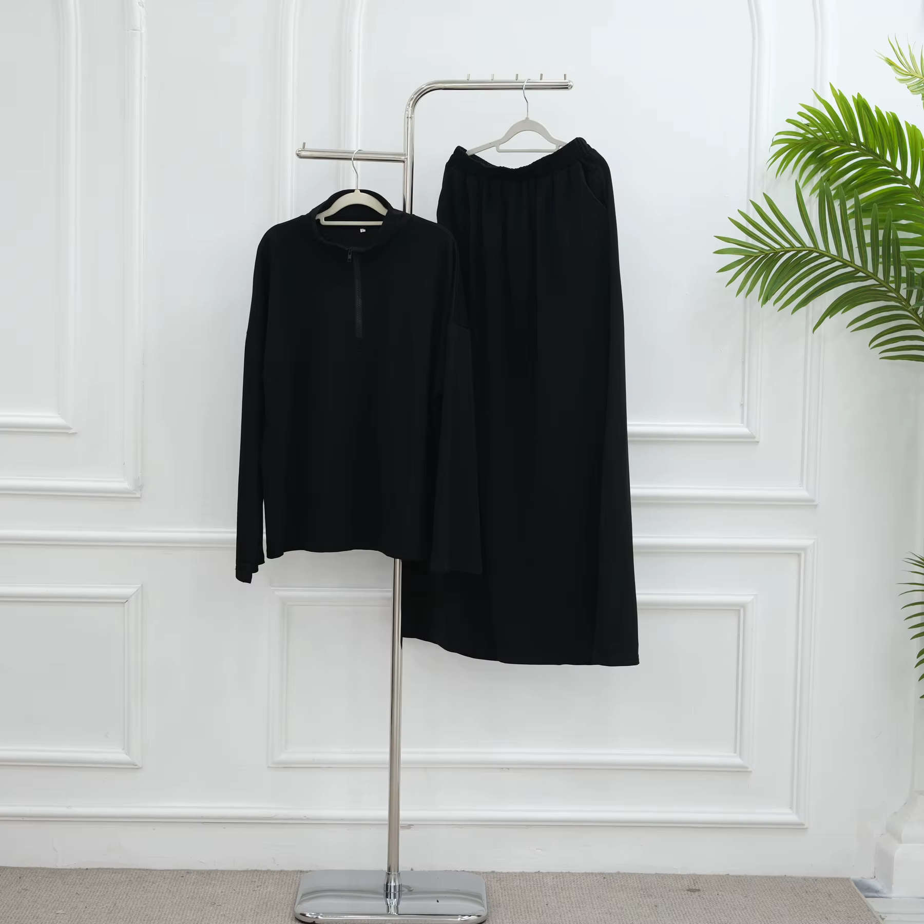 Abaya Automne Hiver Ensemble 2 Pièces