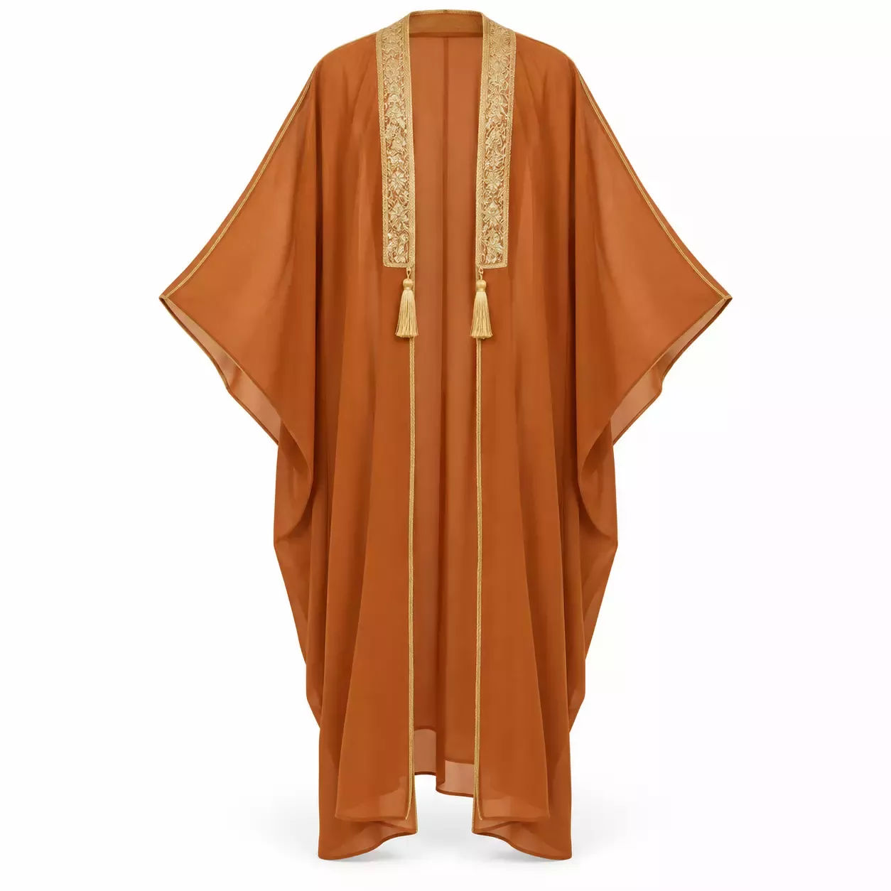 Abaya Homme  style kimono brodée