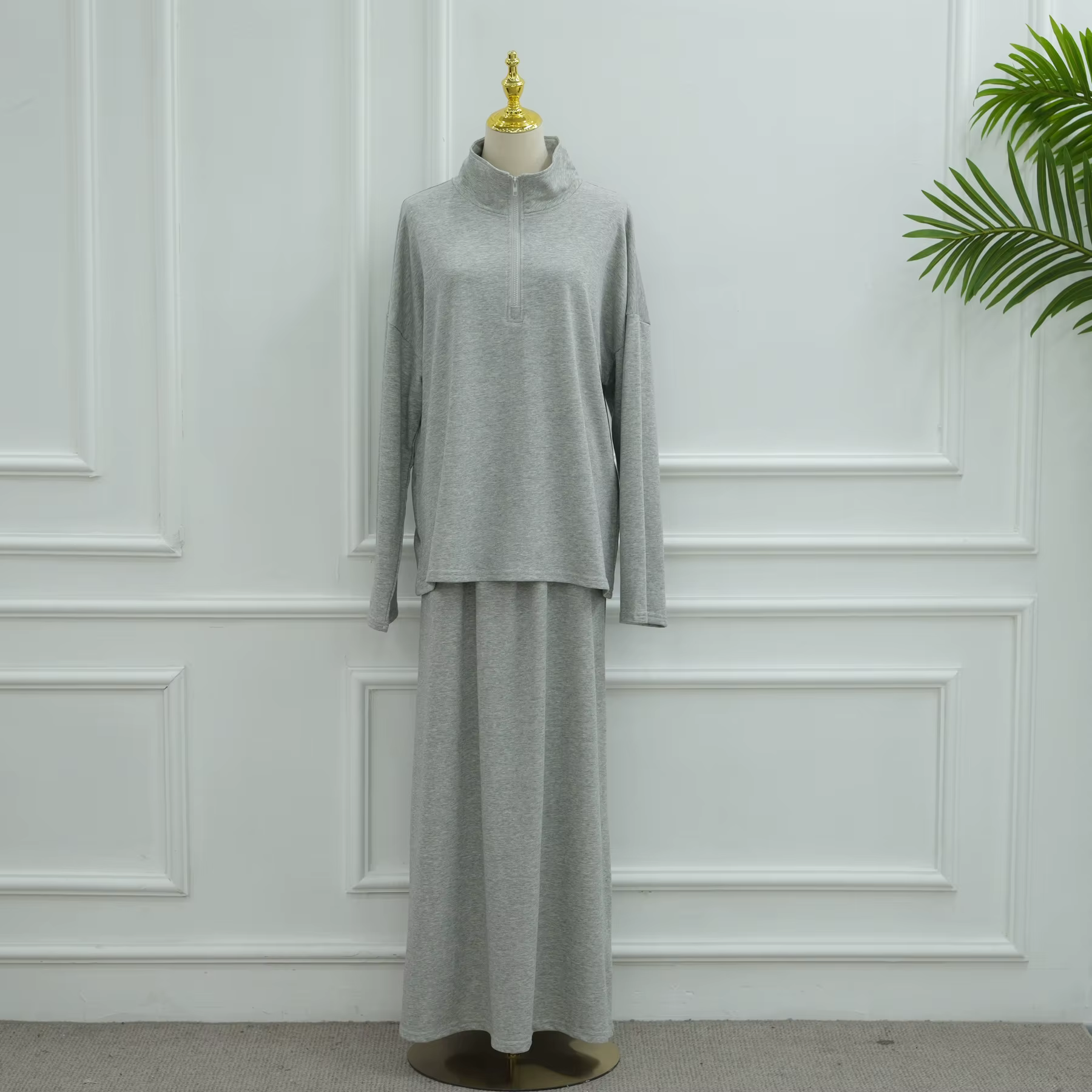 Abaya Automne Hiver Ensemble 2 Pièces