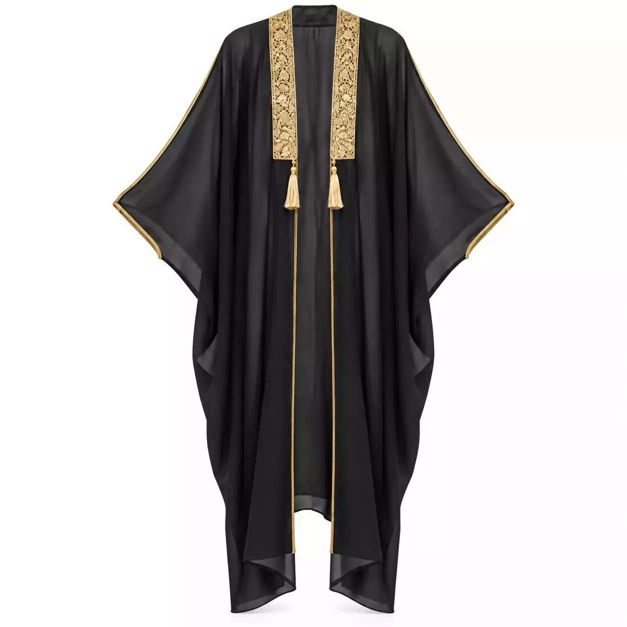 Abaya Homme  style kimono brodée