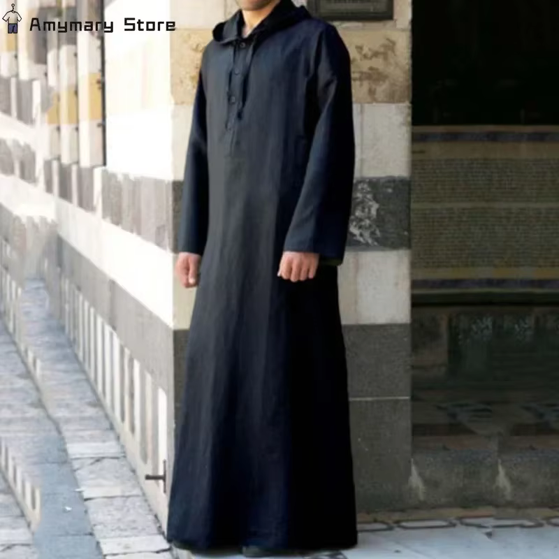 Abaya à Capuche Manches Longues