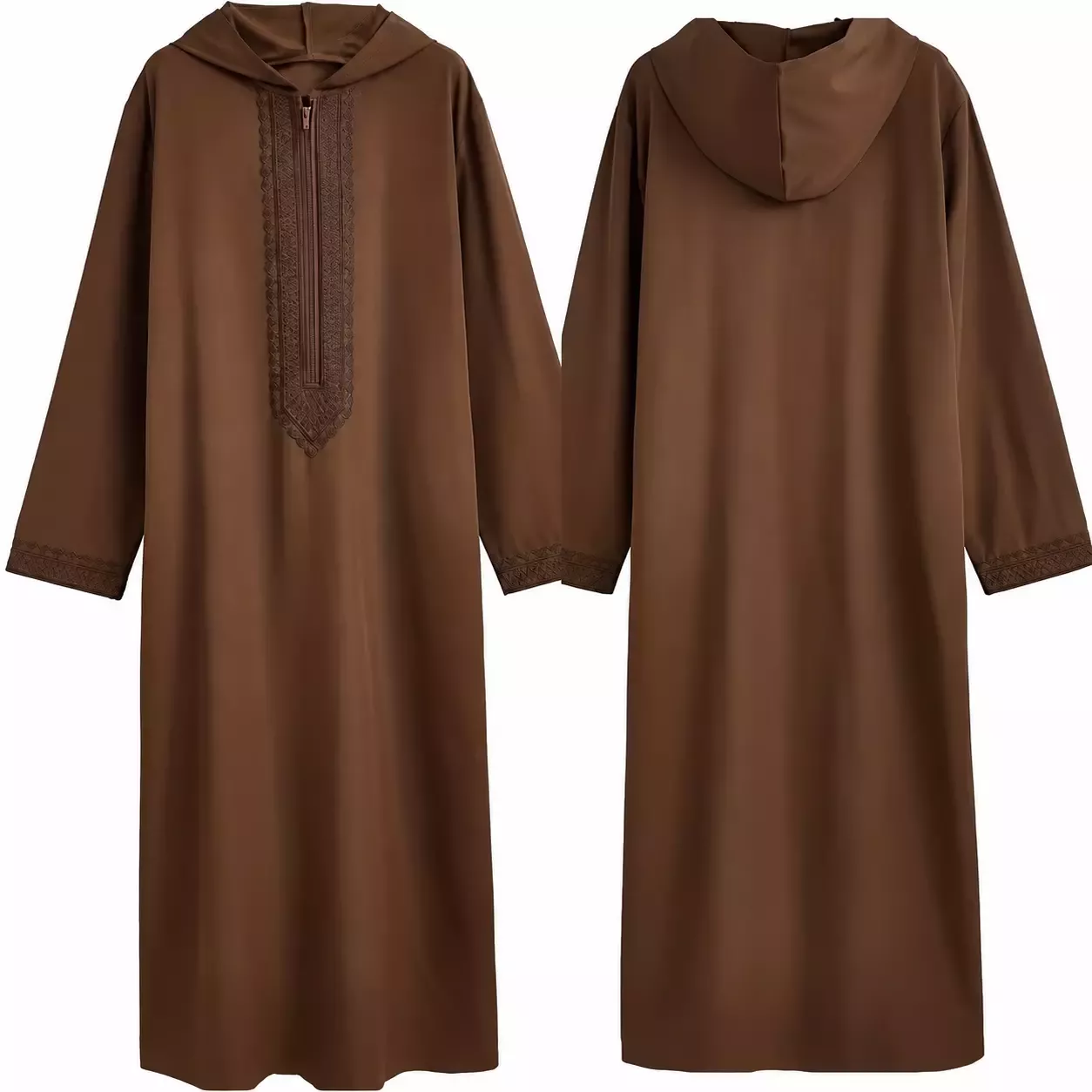 Abaya à Capuche, Brodée