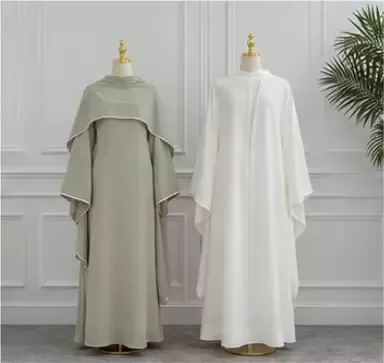 Abaya Dubai Luxe  Perlée 2 Pièces Perlée