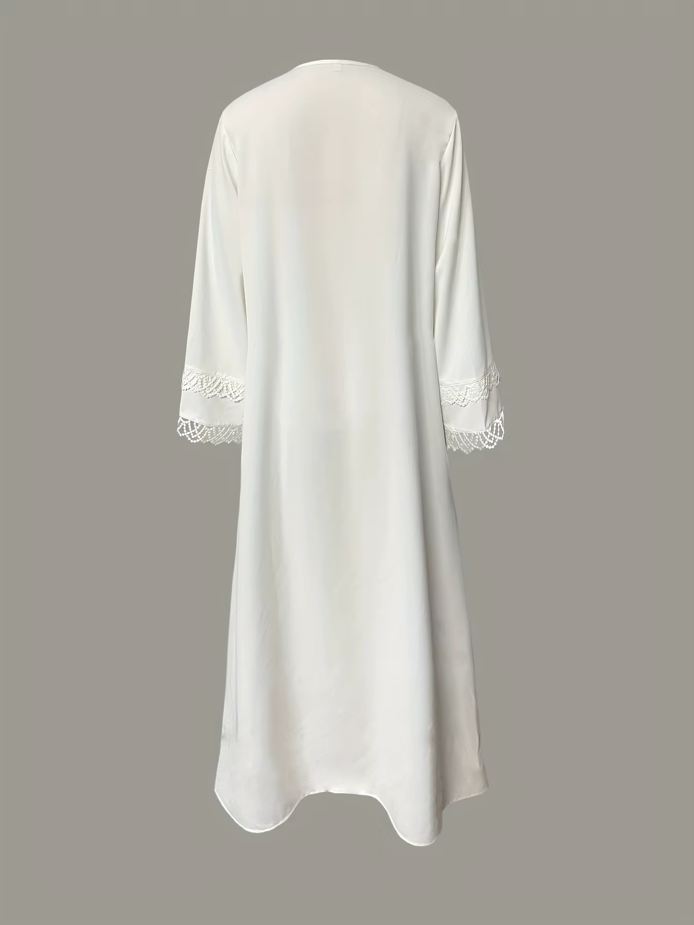 Abaya dentelle traditionnelle manches longues