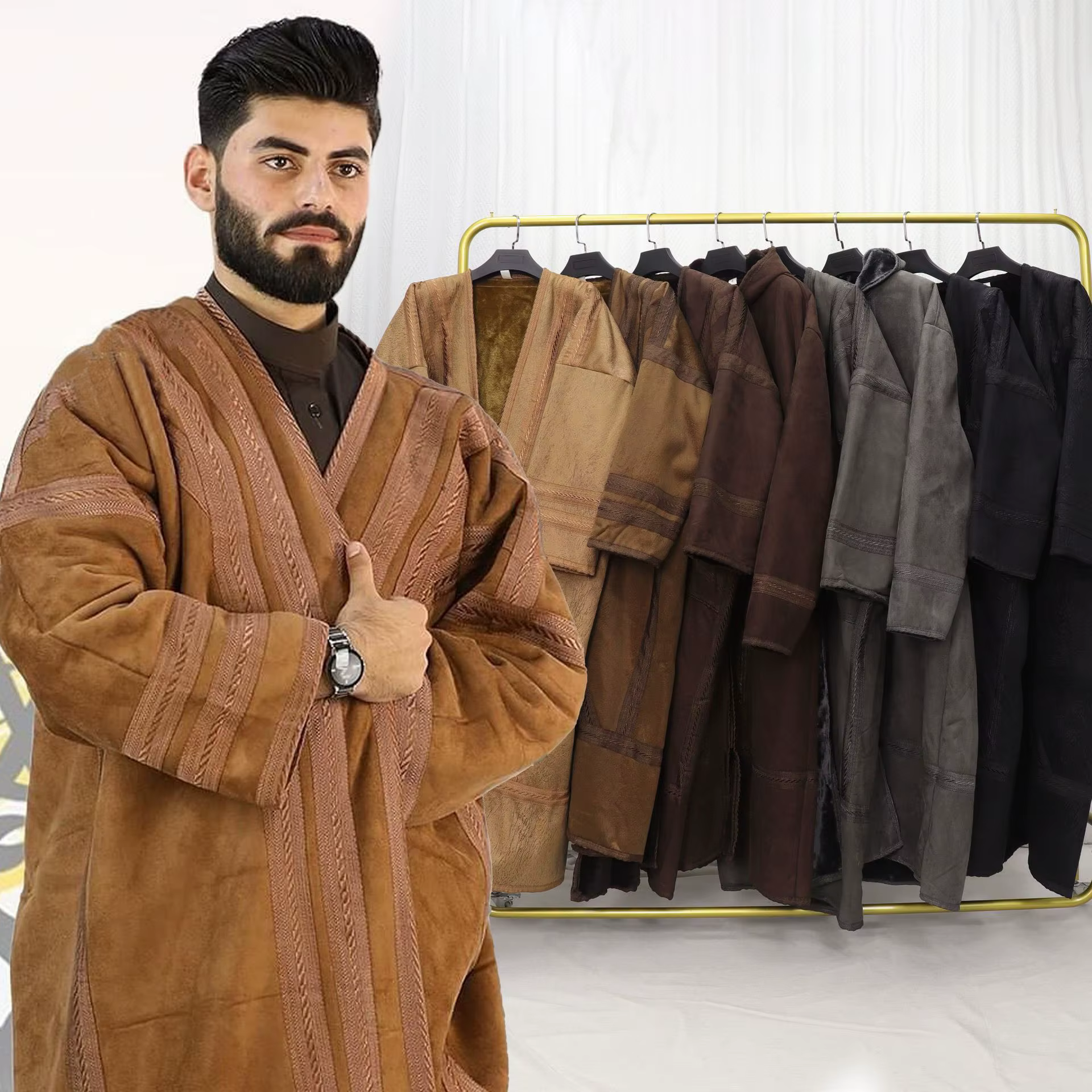 Abaya pour Hommes épais polaire chaud