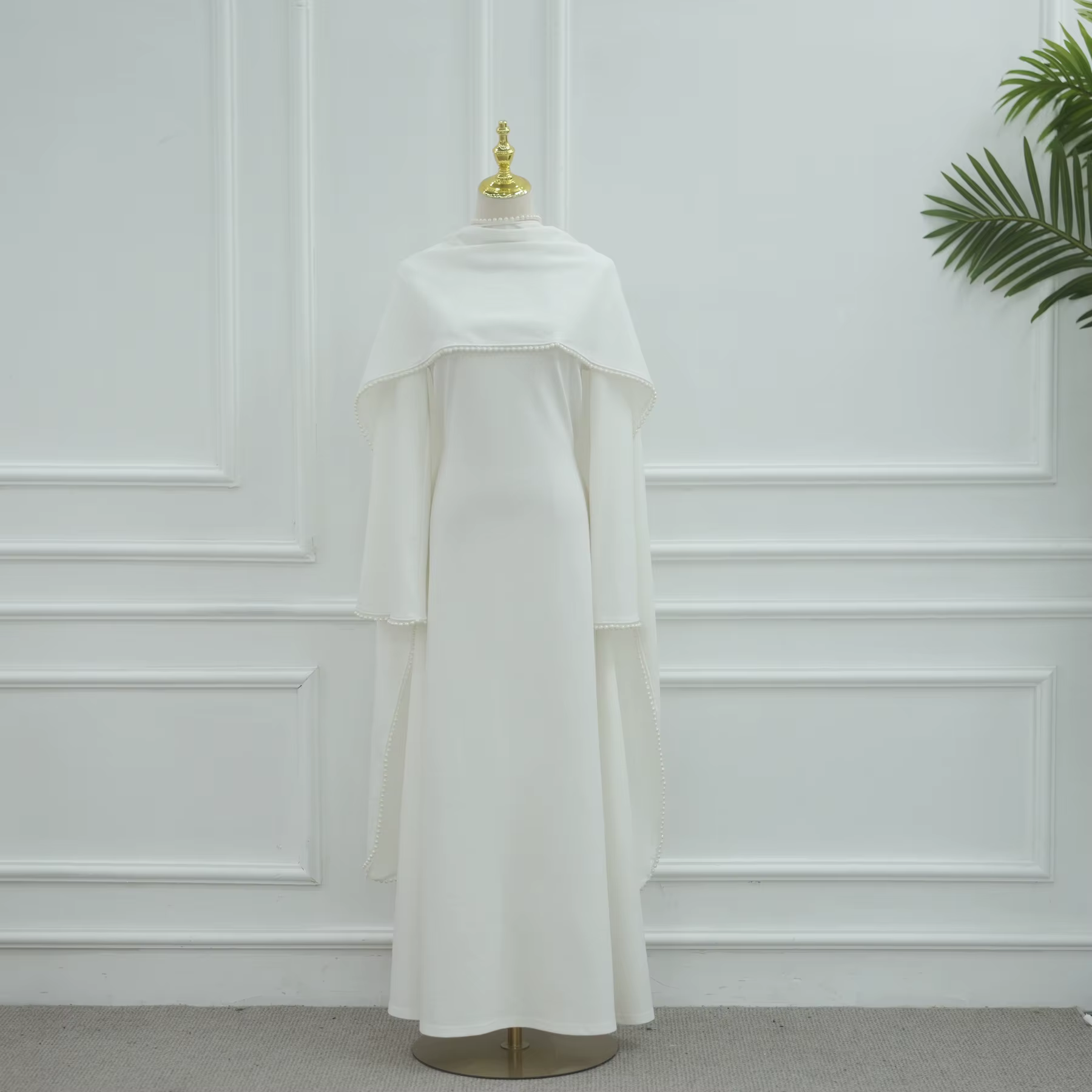 Abaya Dubai Luxe  Perlée 2 Pièces Perlée