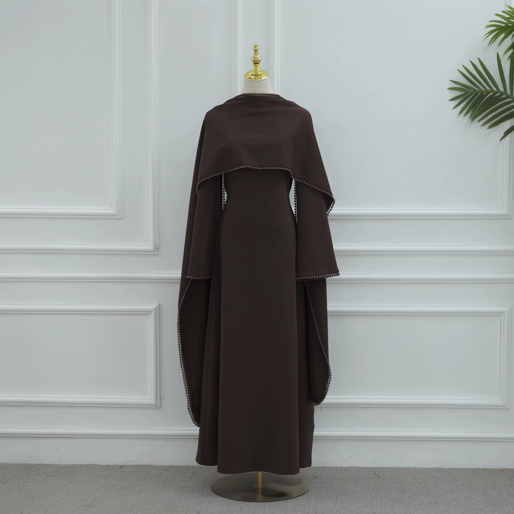 Abaya Dubai Luxe  Perlée 2 Pièces Perlée