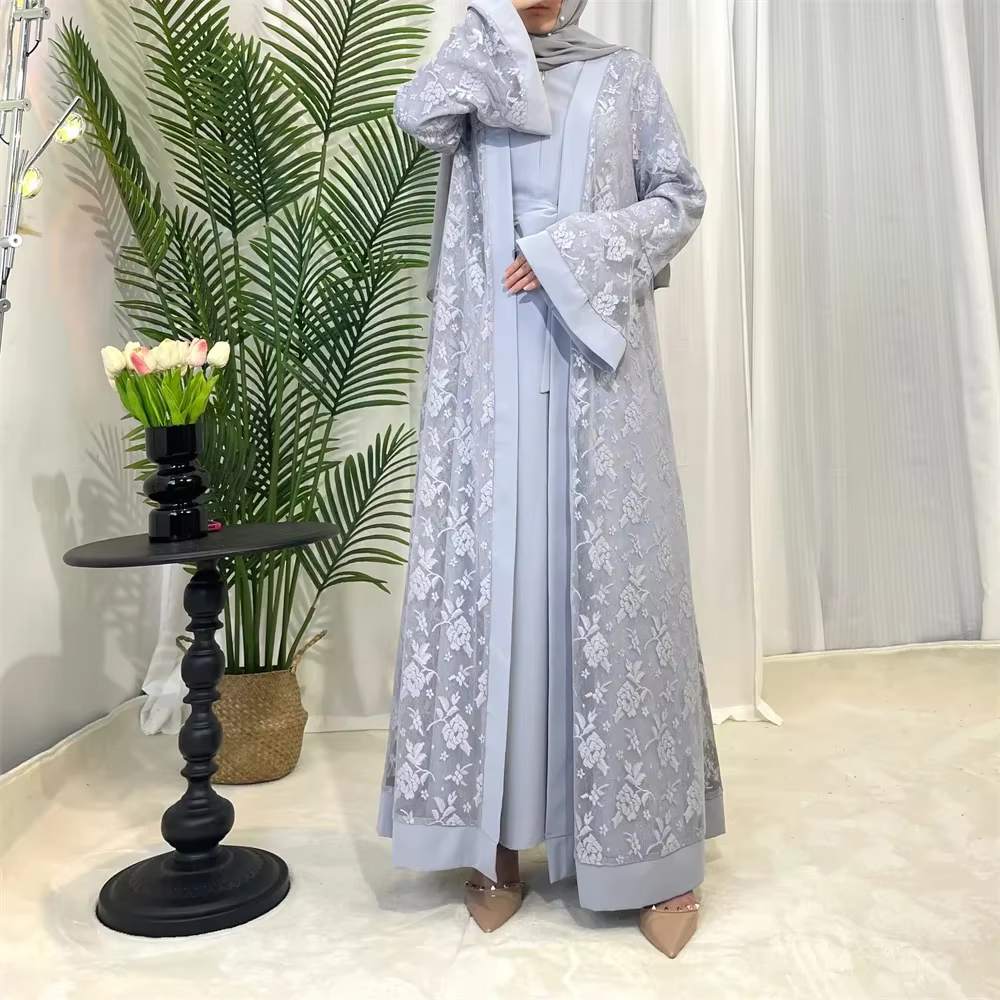 Abaya 2 pièces Dentelle
