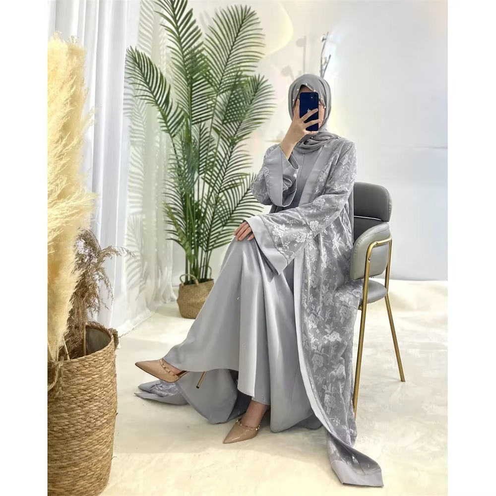 Abaya 2 pièces Dentelle