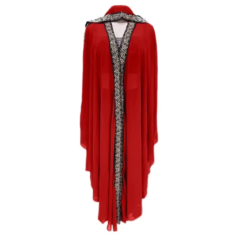 Abaya Dubai à Capuche Manches Chauve Souris