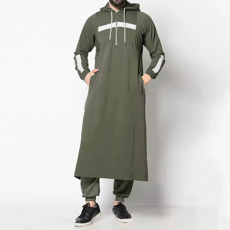 Abaya sweat à capuche à manches longues 