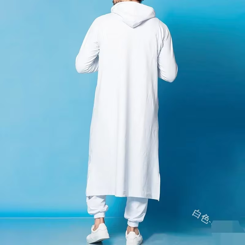Abaya sweat à capuche à manches longues 