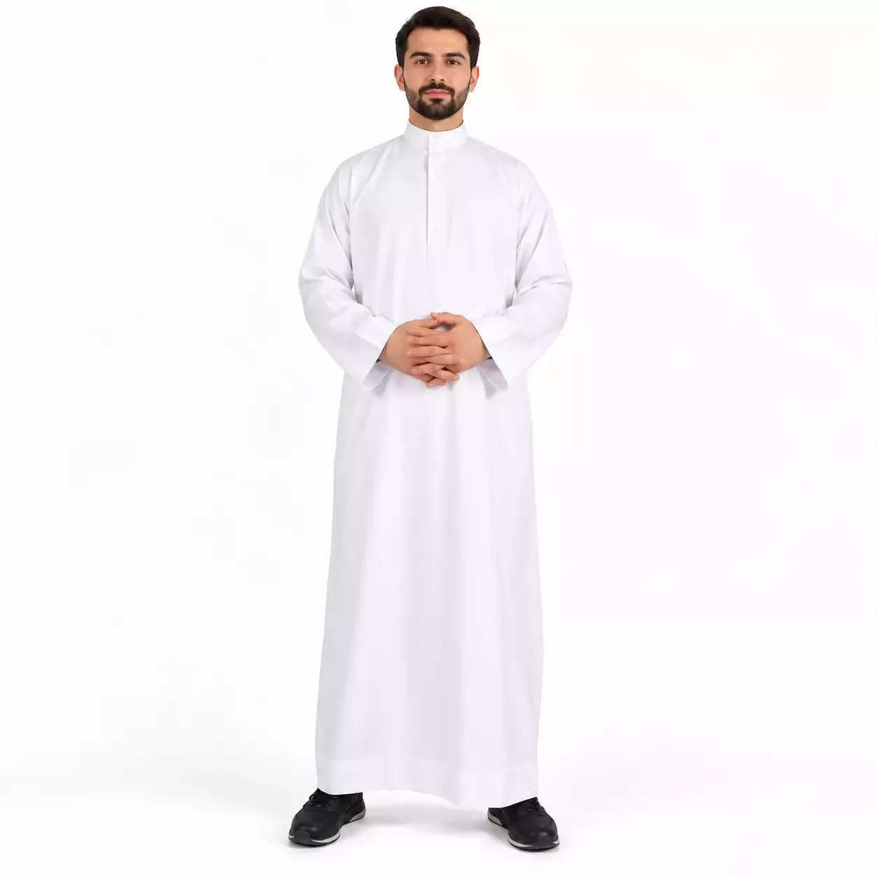 Abaya Homme Maxi manches Longues Col Rond