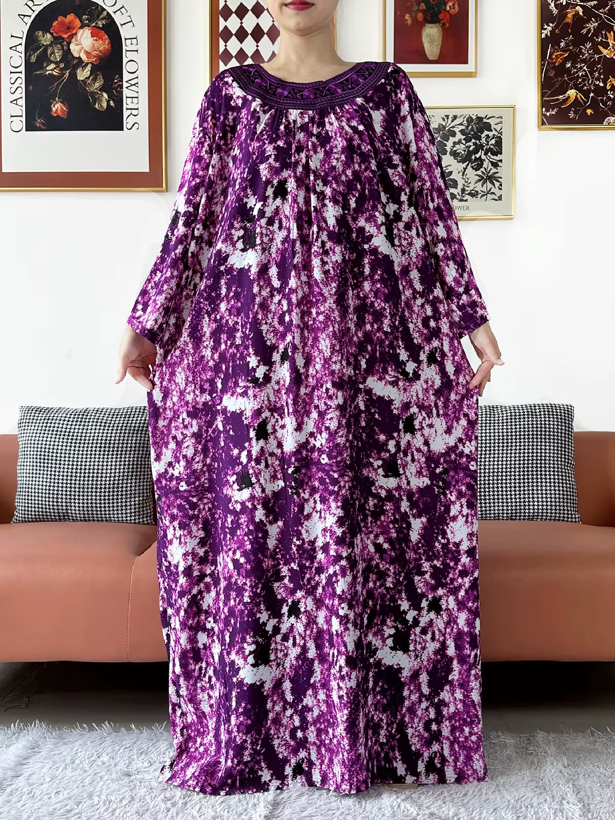 Abaya en Coton Style Bohème